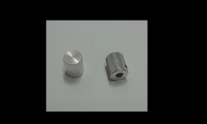 Gałka 16mm srebrna metal oś 6mm lub 4mm