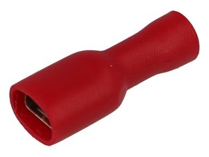  Konektor; płaski nasuwka; 4,8x0,5mm; KPIPF48R; izolowany pełny; czerwony; 0,5÷1,5mm2; na przewód; proste; zaciskany Konektor 601013