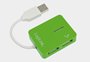 Hub USB 2.0 4-portowy SMILE zielony